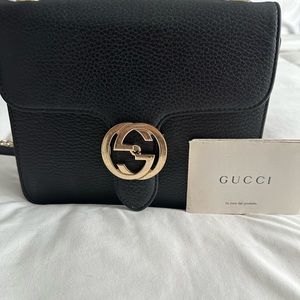 COPY - Interlocking shoulder Gucci Leather Bag